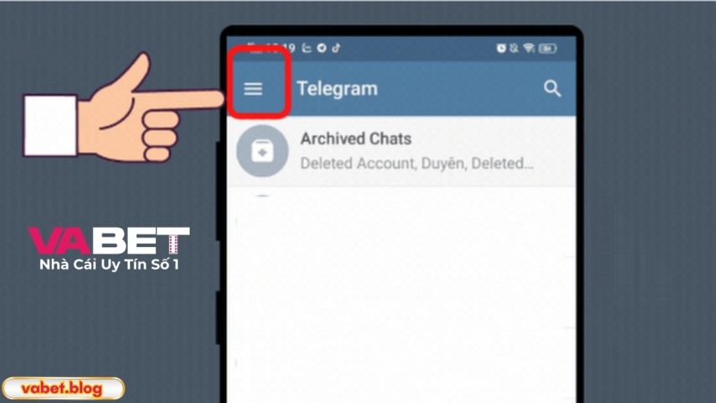 Hướng dẫn cách liên hệ Telegram VABET